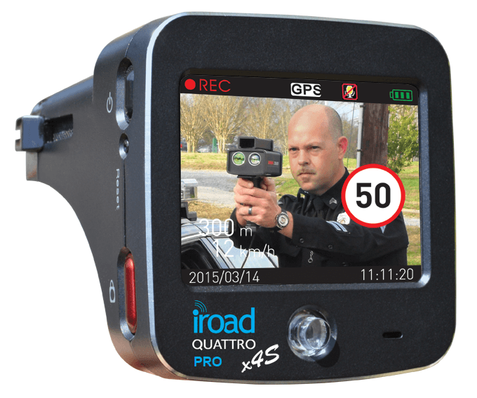 גלאי משולב כולל מצלמת דרך iRoad